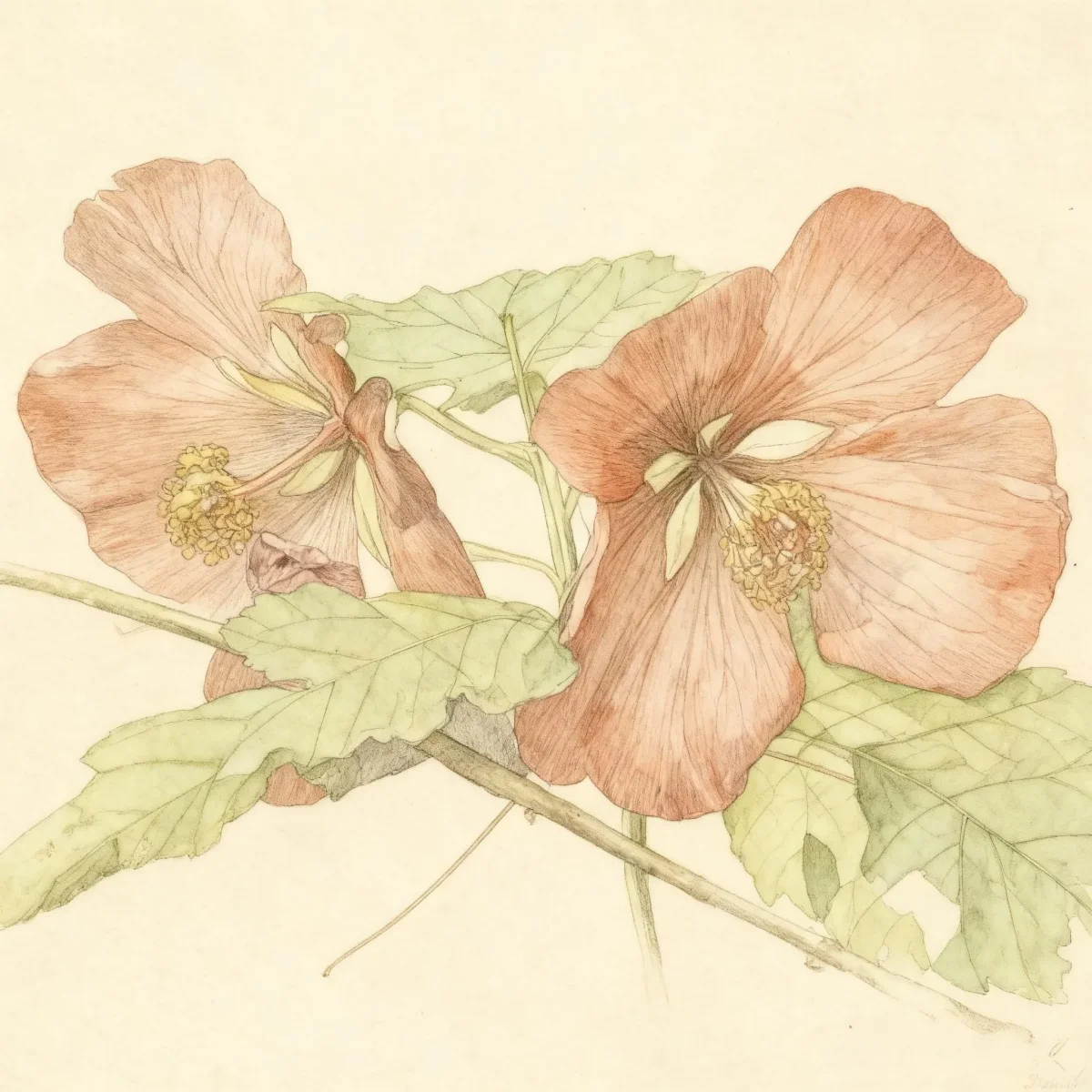 Flowering-maple (Abutilon × hybridum 'Bella Red')