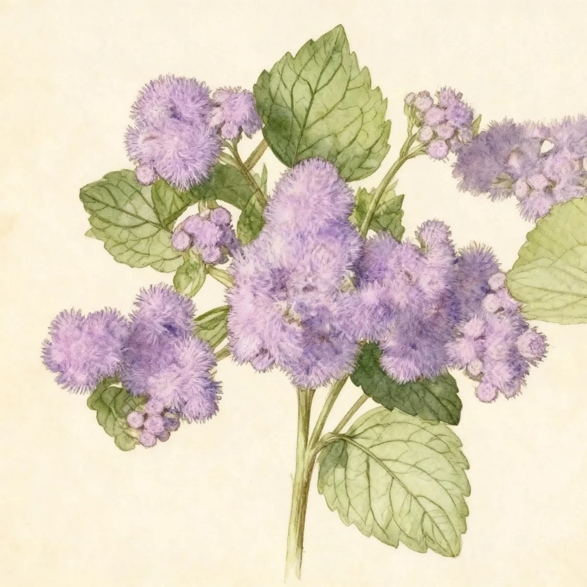 Floss flower (Ageratum houstonianum 'Blue Horizon')