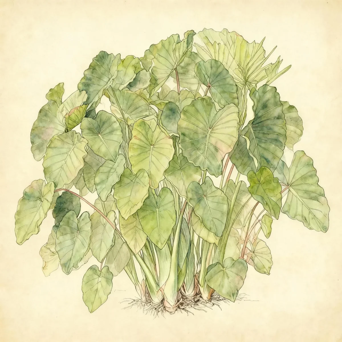 Taro (Colocasia esculenta 'Pink China')