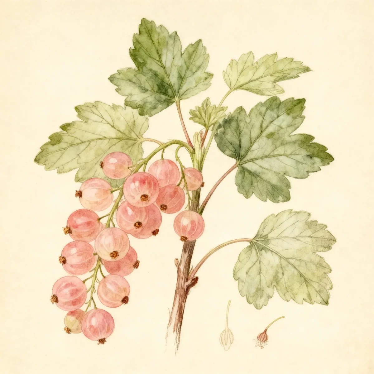 Red currant (Ribes rubrum 'Champagne Pink')