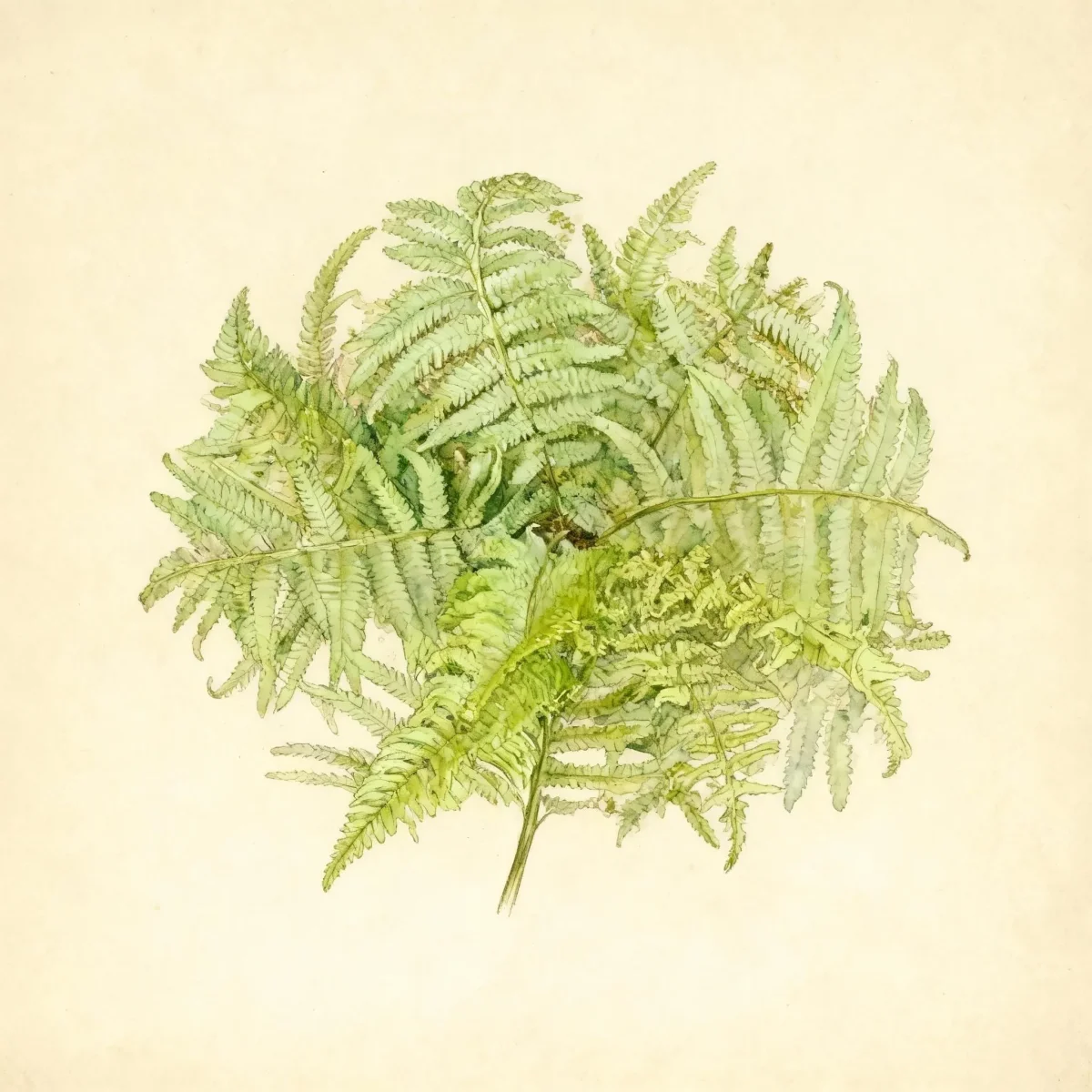 Male fern (Dryopteris filix-mas 'Cristata Martindale')