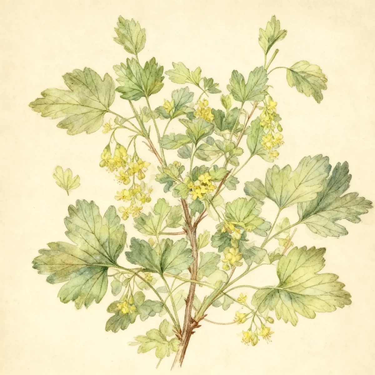 Clove currant (Ribes odoratum 'Crandall')