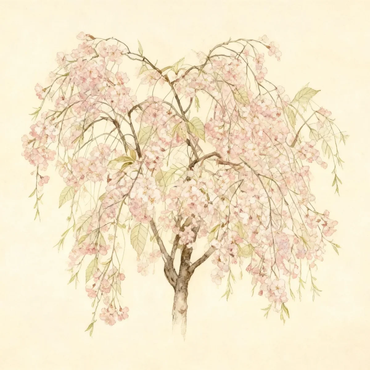 Weeping higan cherry (Prunus pendula 'Pendula Rosea')