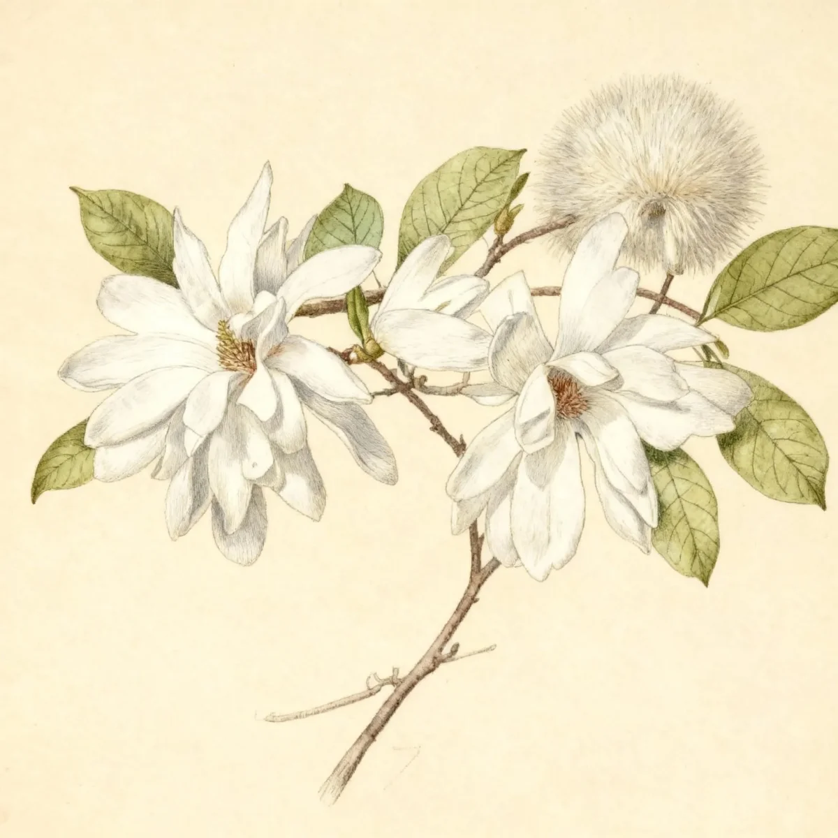 Magnolia (Magnolia × loebneri 'Powder Puff')