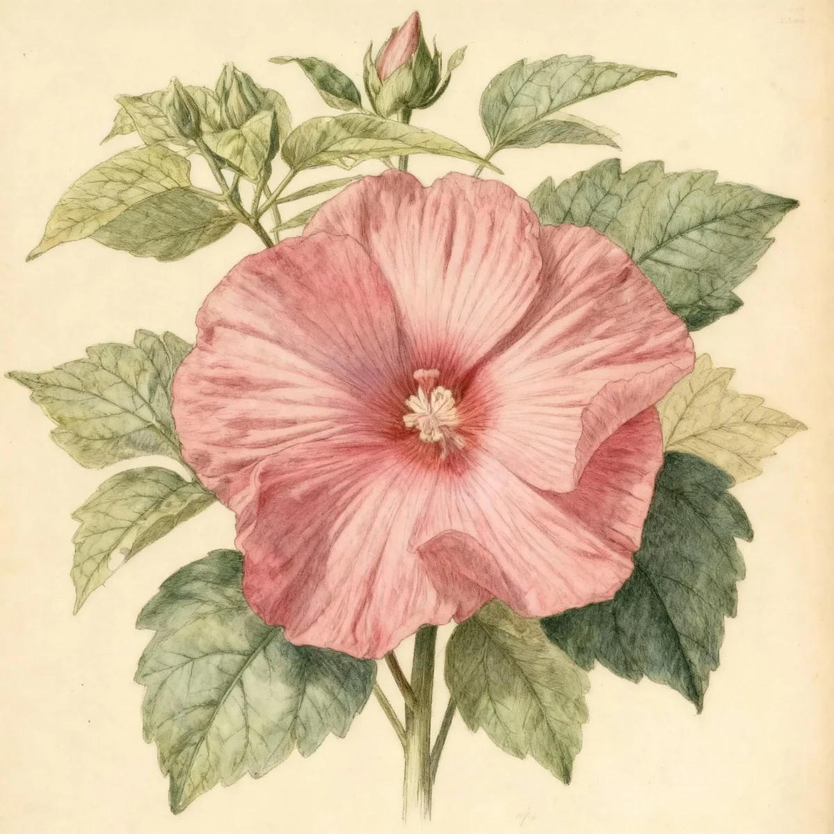Hardy hibiscus (Hibiscus moscheutos 'Disco Belle Rosy Red')
