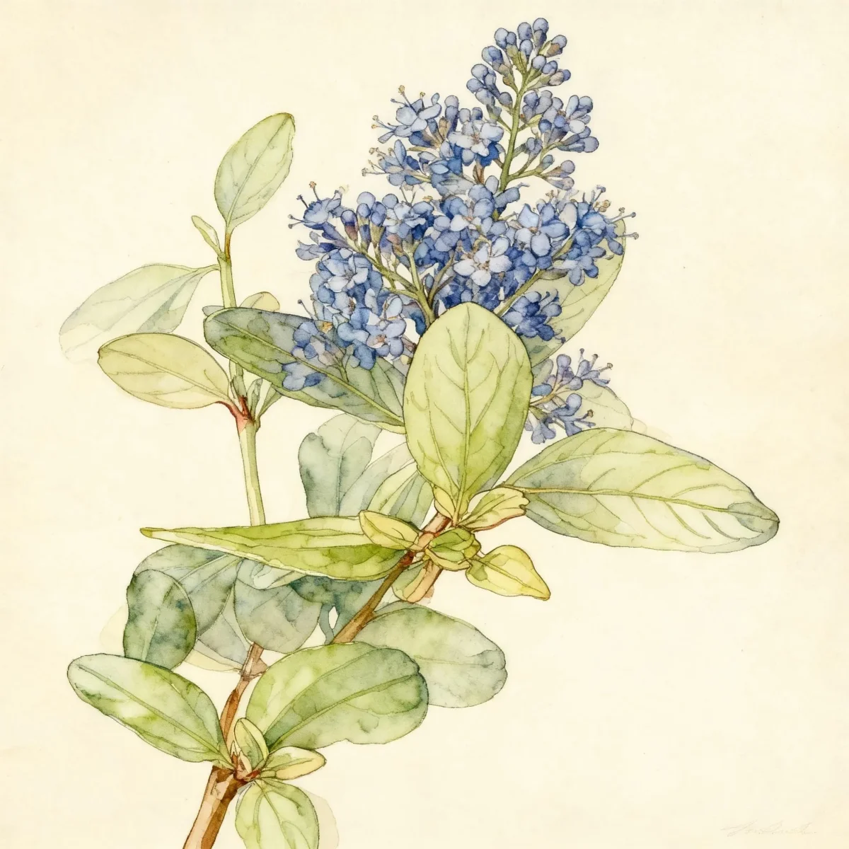 Blue mountain lilac (Ceanothus thyrsiflorus 'Skylark')