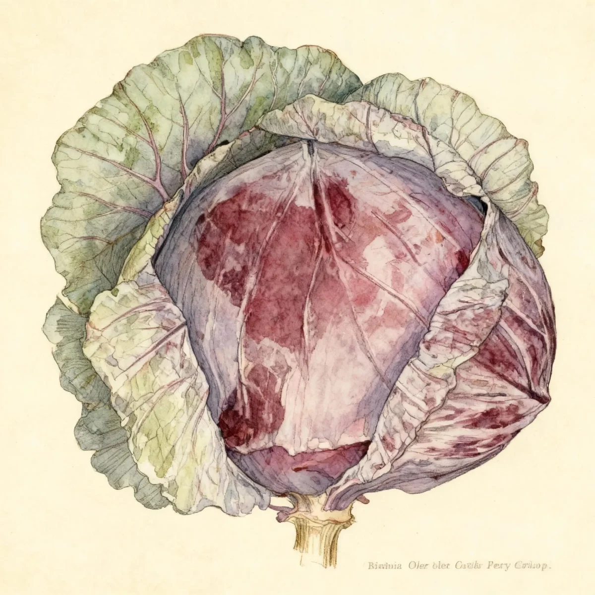 Cabbage (Brassica oleracea (Capitata Group) 'Ruby Perfection')