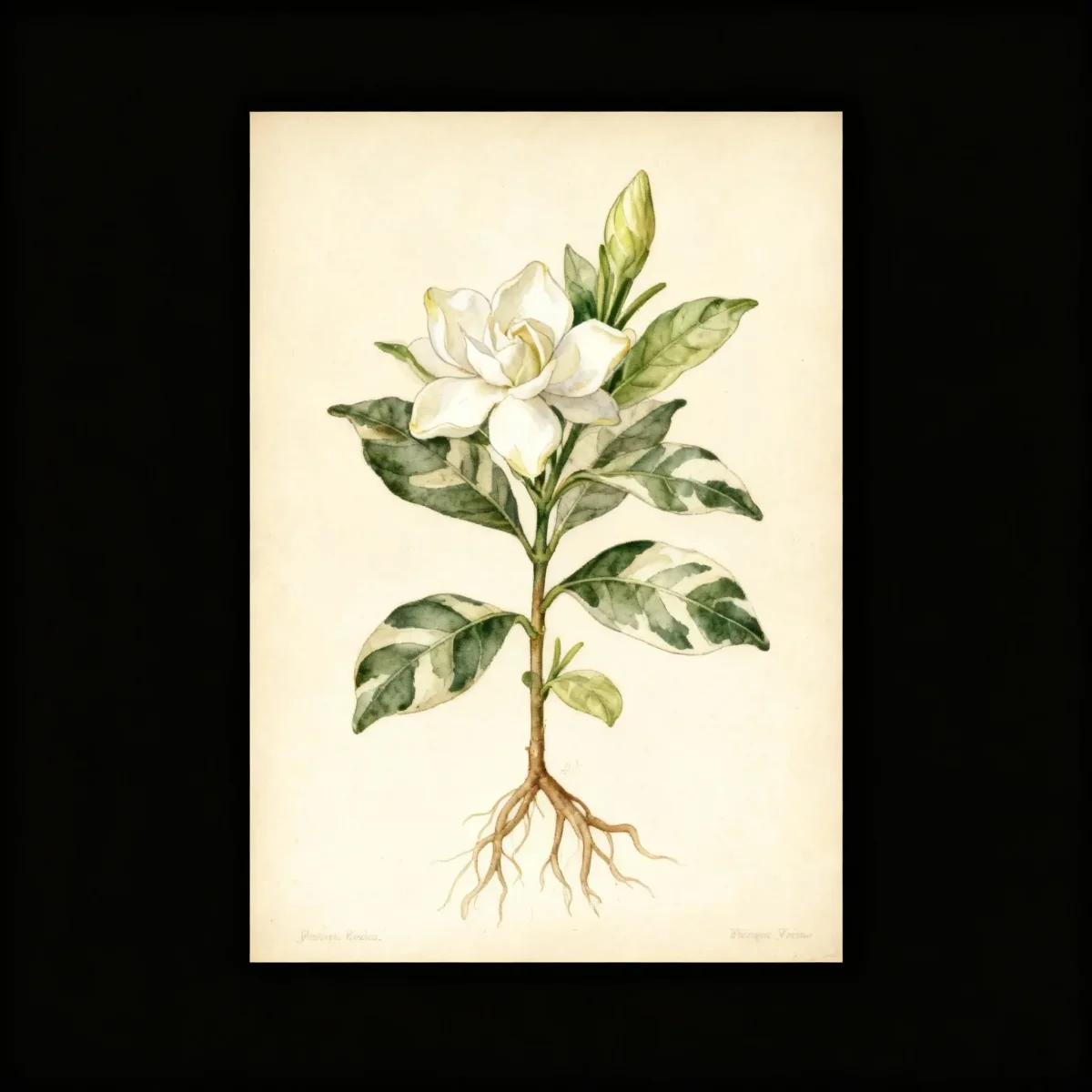 Gardenia (Gardenia jasminoides 'Radicans Variegata')