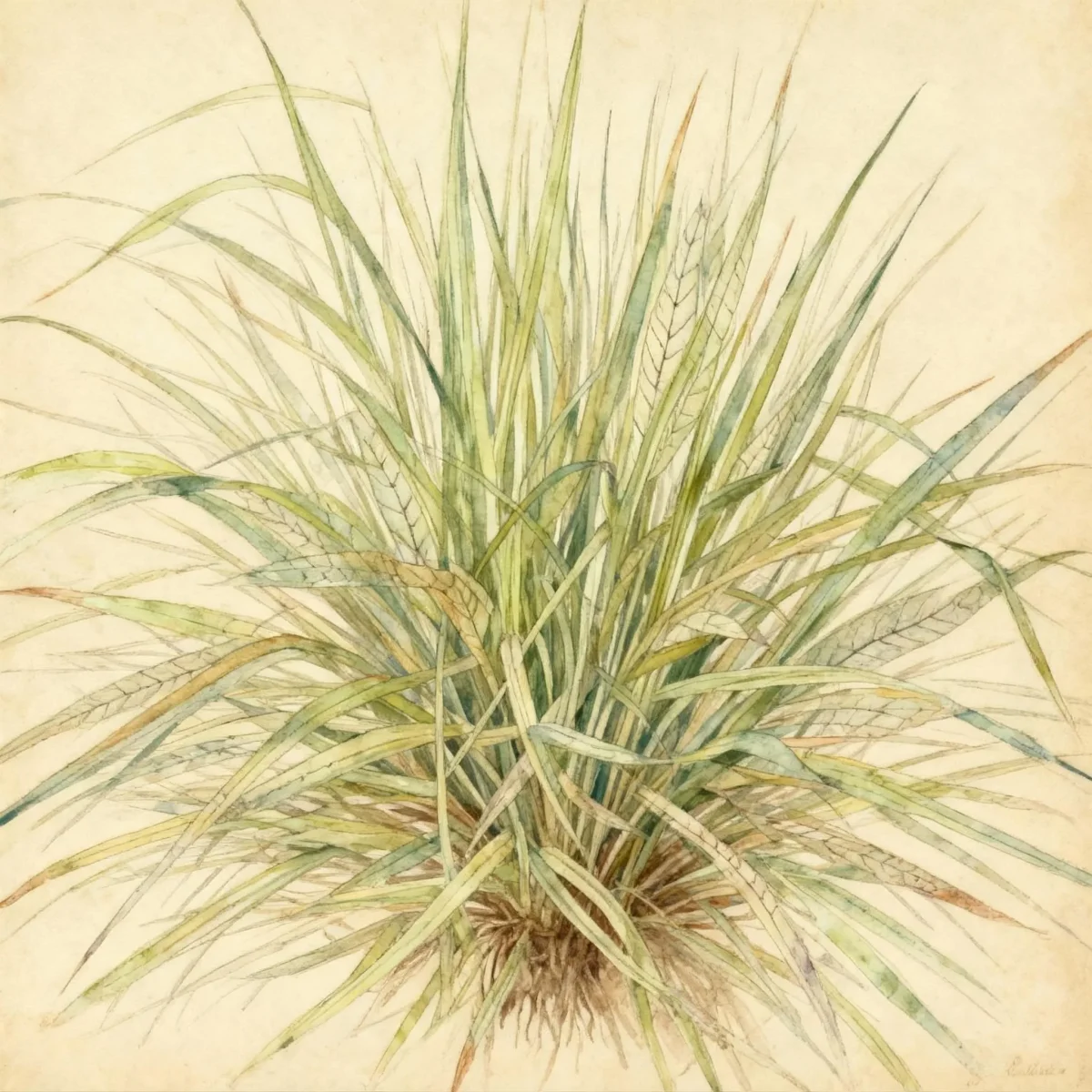 Purple moor grass (Molinia caerulea subsp. caerulea 'Variegata')
