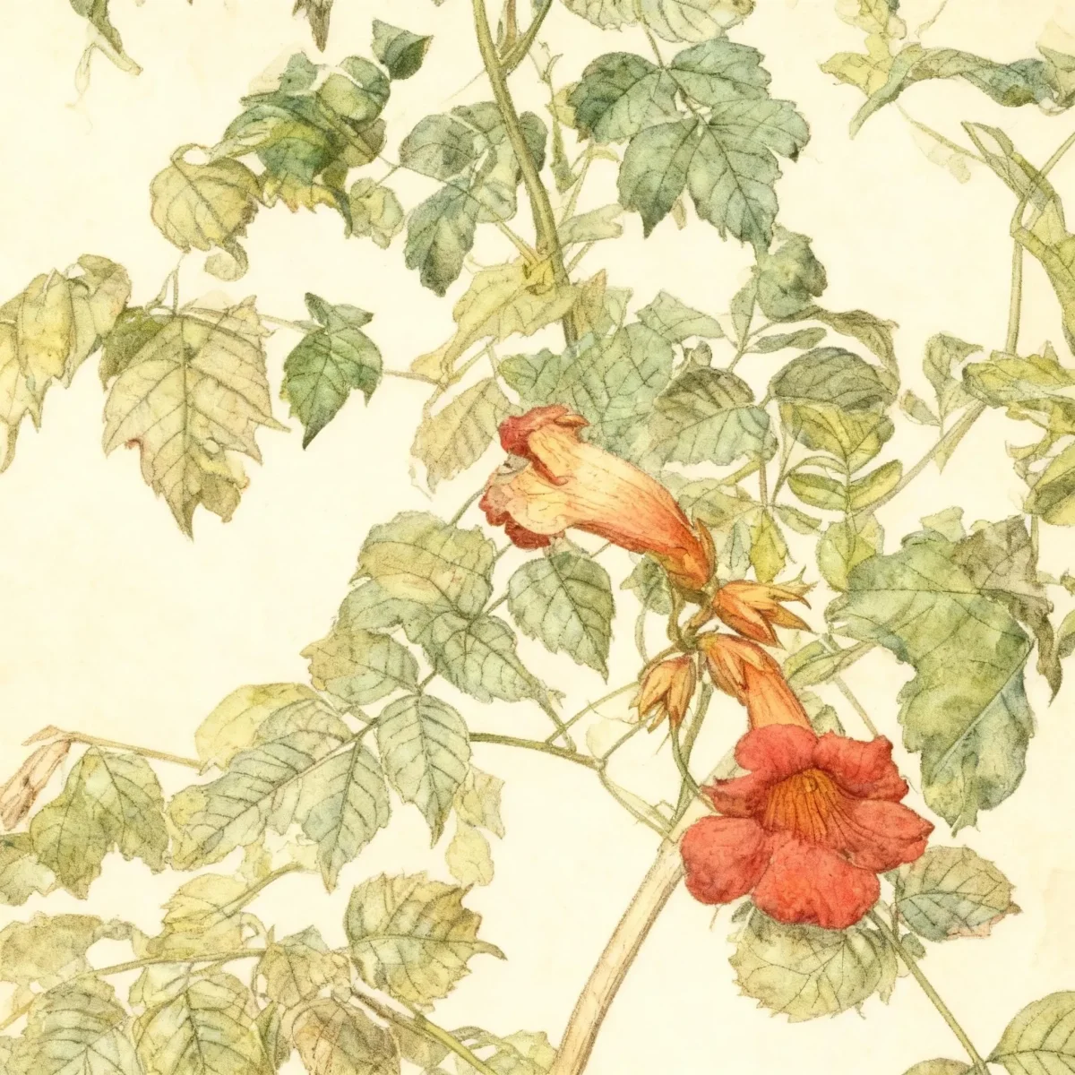 Trumpetcreeper (Campsis × tagliabuana 'Kudian' INDIAN SUMMER)