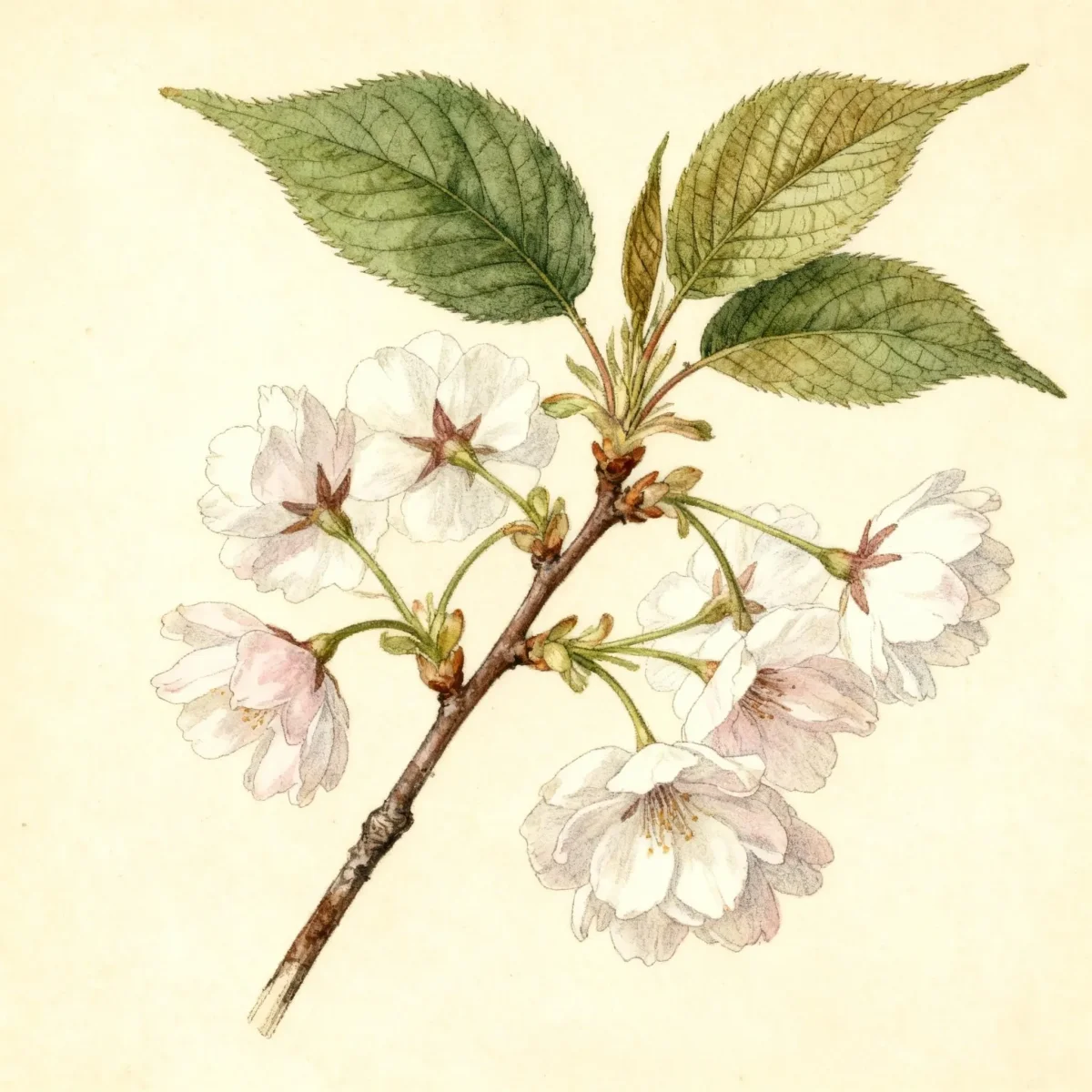 Mount Fuji cherry (Prunus 'Shirotae')