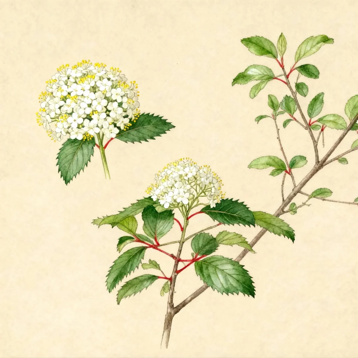 Rusty blackhaw viburnum (Viburnum 'Royal Guard')