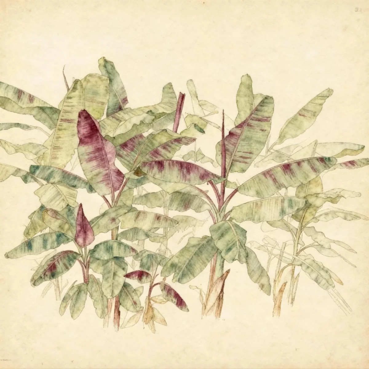 Blood banana (Musa acuminata 'Zebrina')