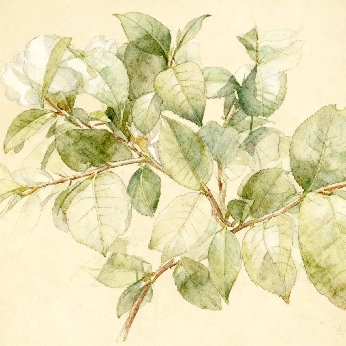 Camellia (Camellia japonica 'April Snow')