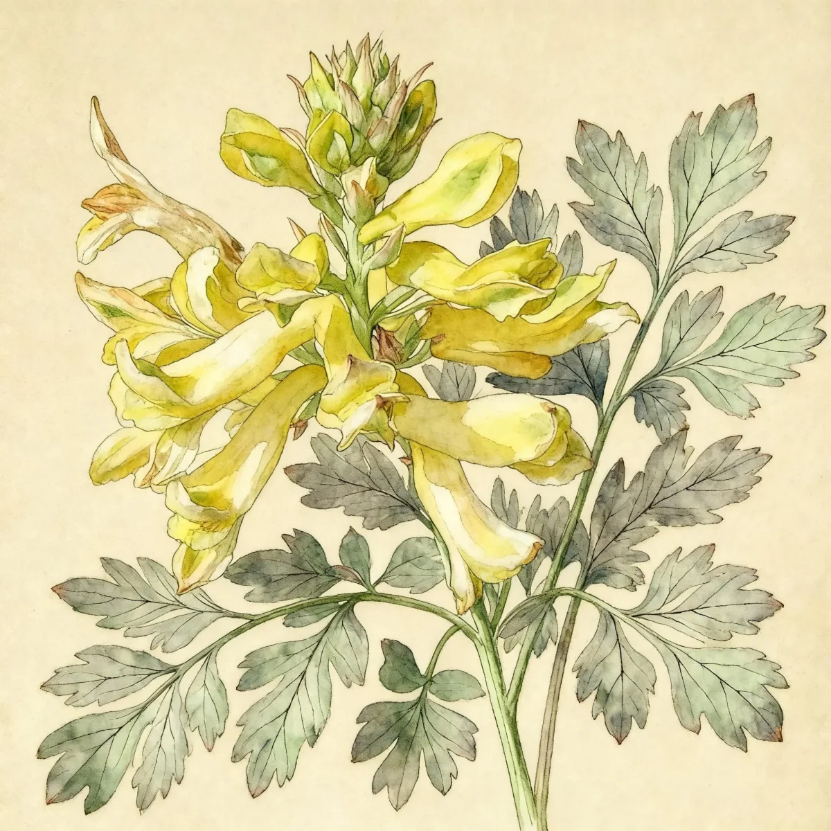 Corydalis (Corydalis 'Canary Feathers')