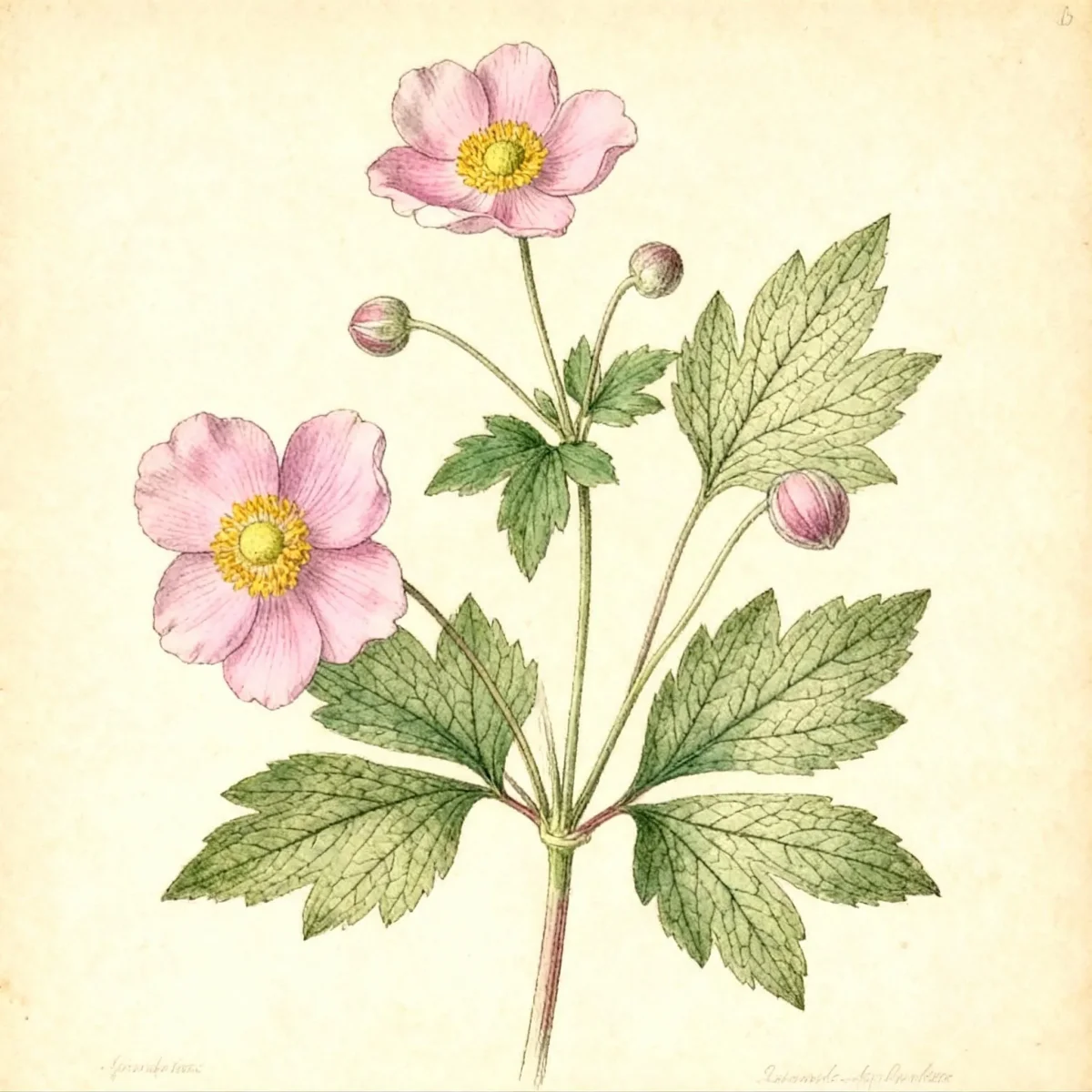 Japanese anemone (Anemone × hybrida 'September Charm')