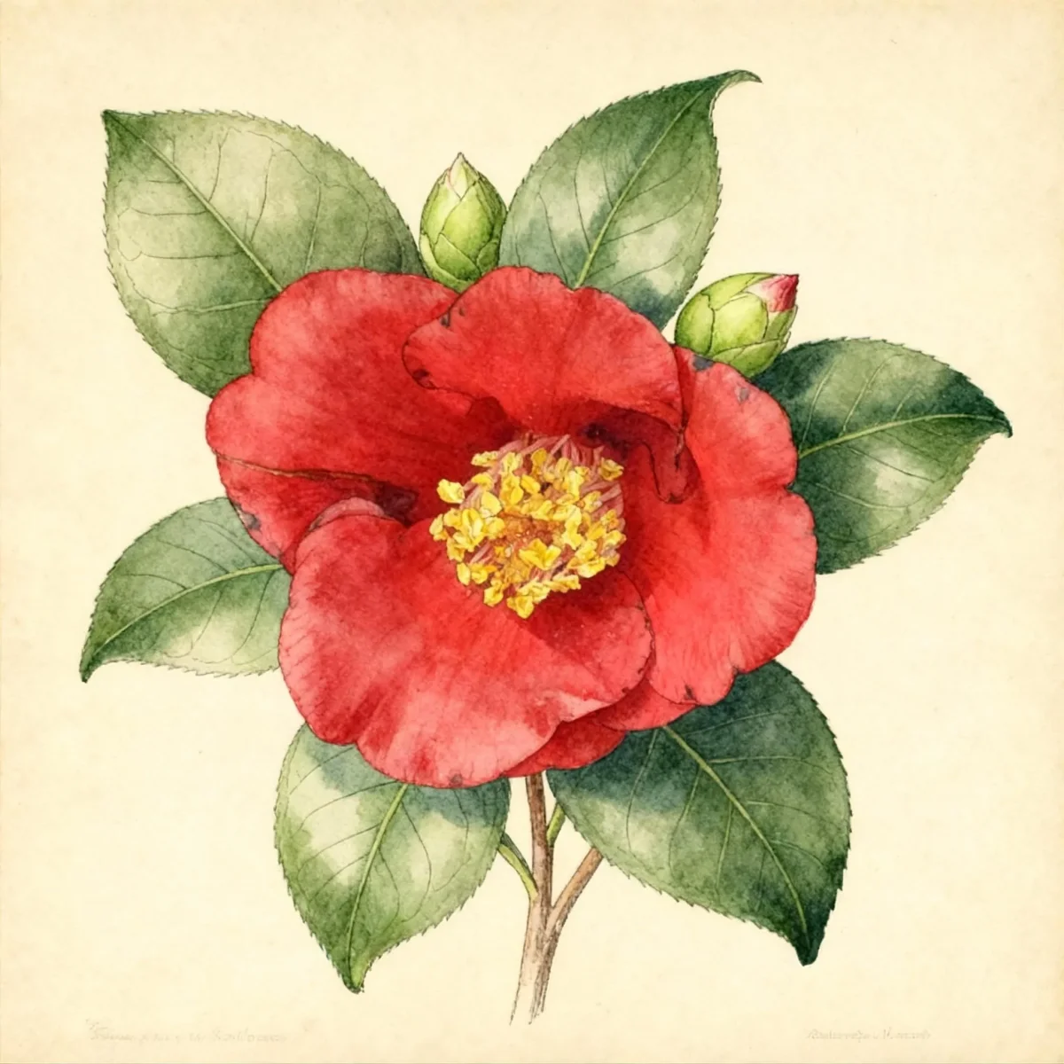 Camellia (Camellia japonica 'Korean Fire')