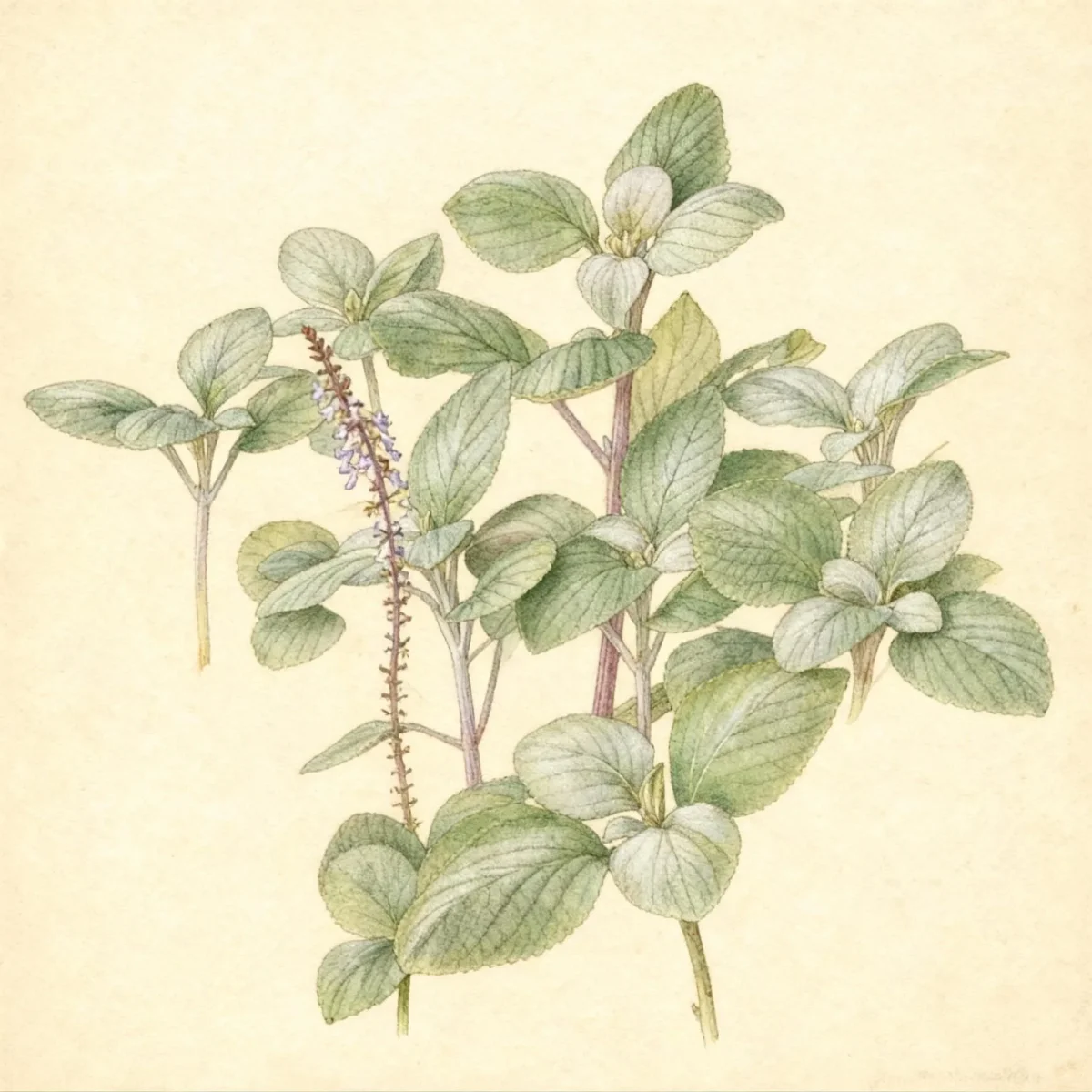 Silver spurflower (Plectranthus argentatus)