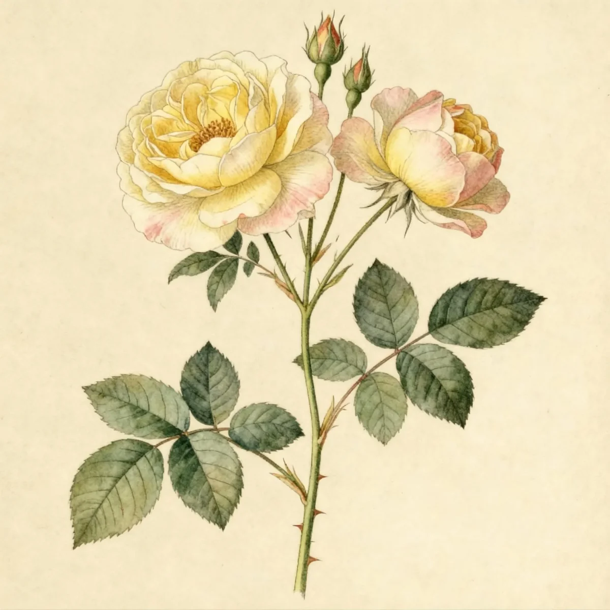 Large-flowered climbing rose (Rosa 'Dreaming Spires')