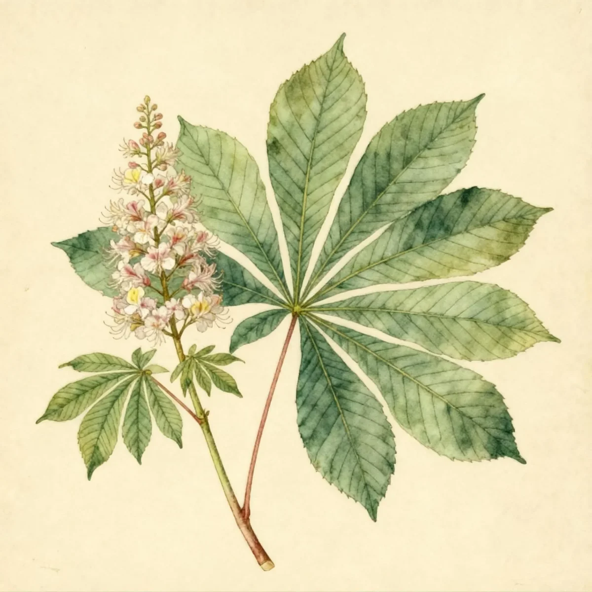 Indian horse chustnut (Aesculus indica 'Sydney Pearce')