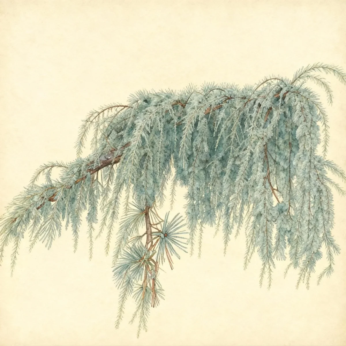 Blue atlas cedar (Cedrus atlantica (Glauca Group) 'Glauca Pendula')