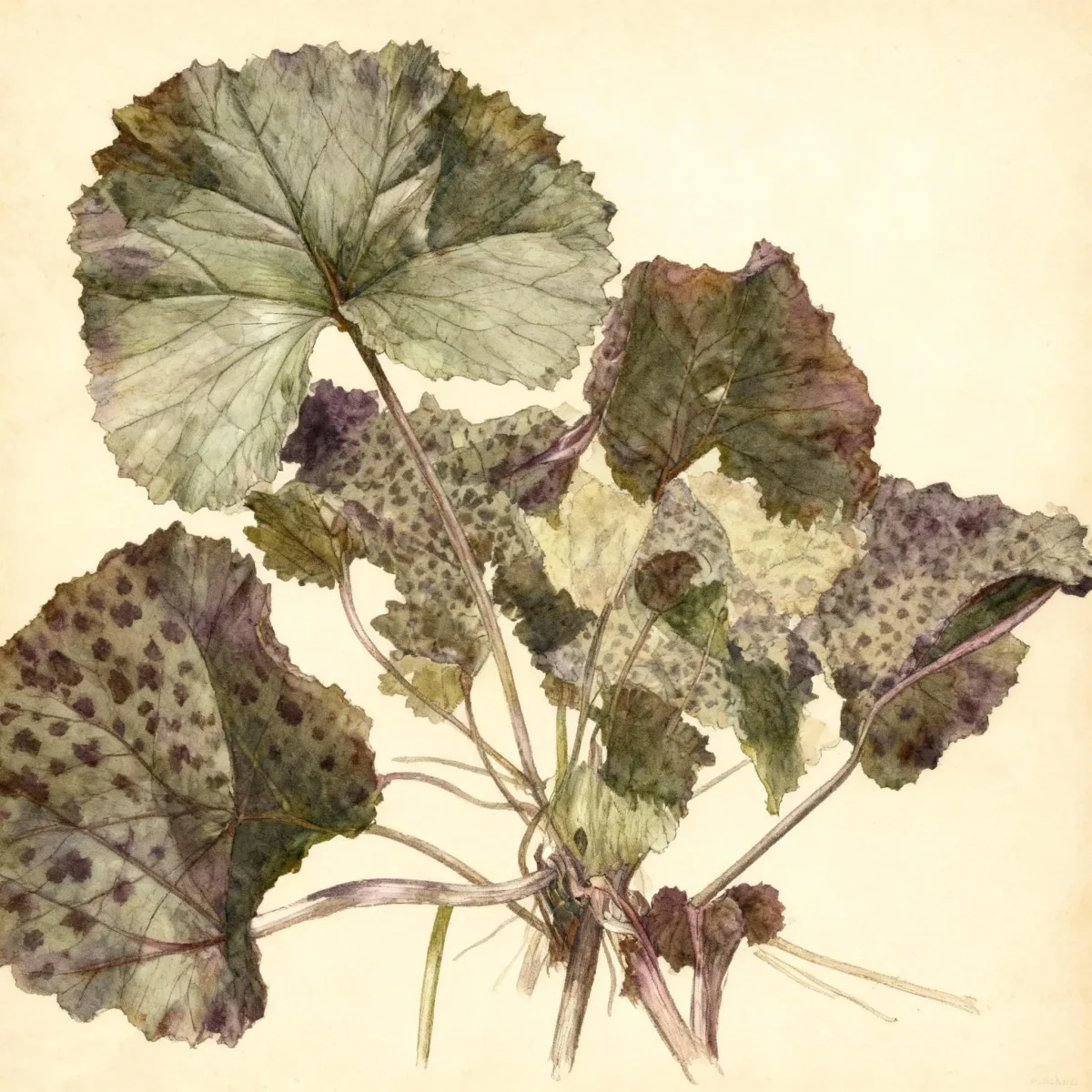 Leopard plant (Ligularia 'Britt Marie Crawford')