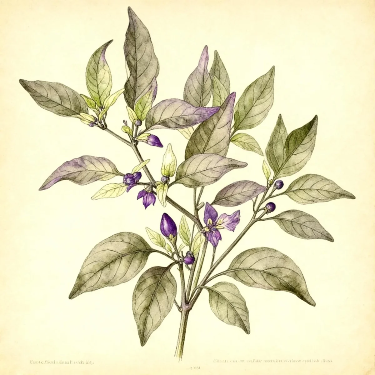 Ornamental pepper (Capsicum annuum 'Purple Flash')