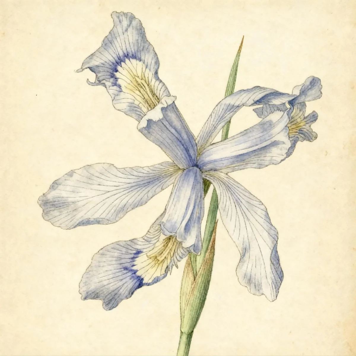Dwarf crested iris (Iris cristata 'Powder Blue Giant')