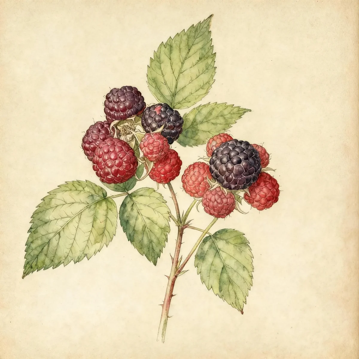 Raspberry (Rubus 'Bristol')