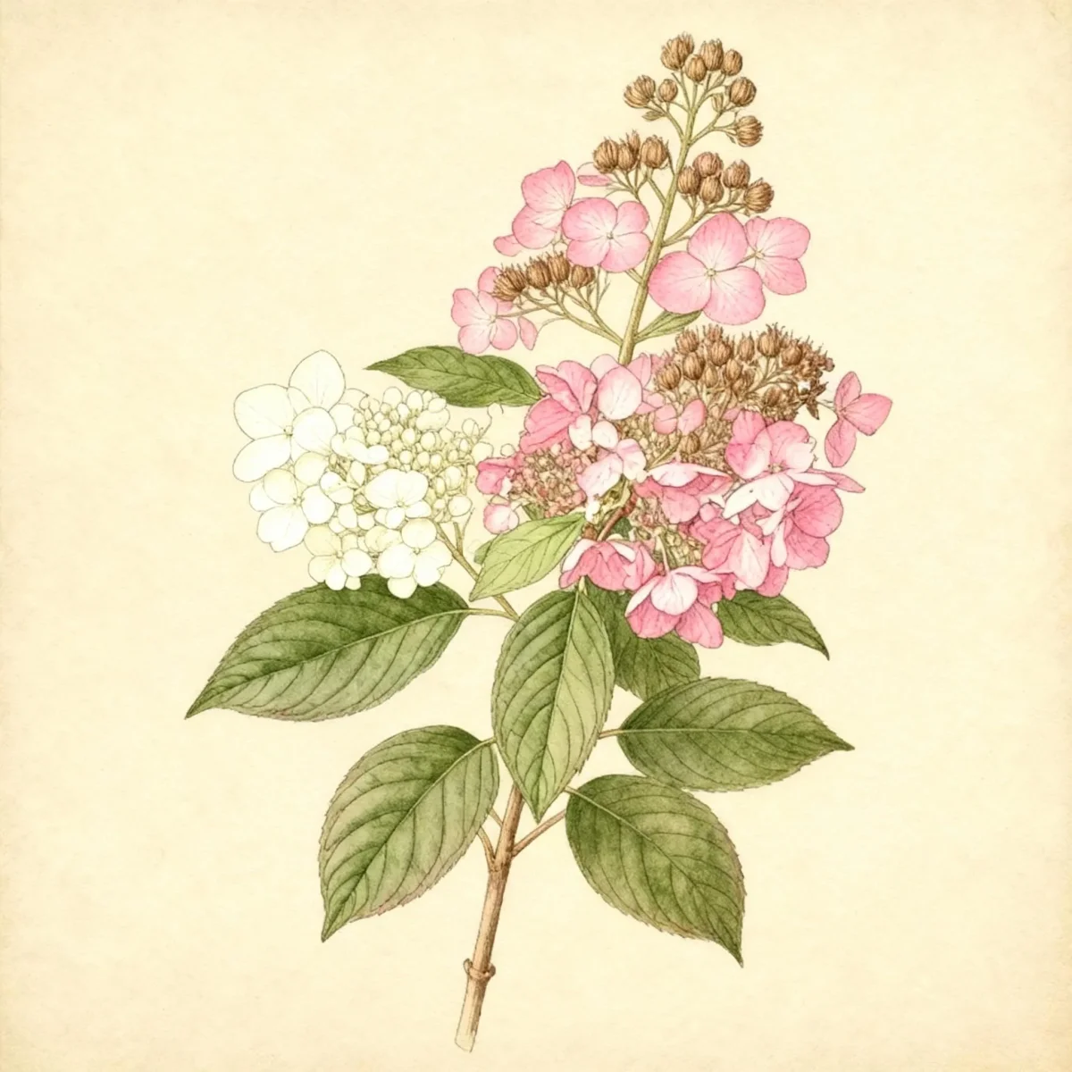 Panicle hydrangea (Hydrangea paniculata 'Interhydia' PINK DIAMOND)