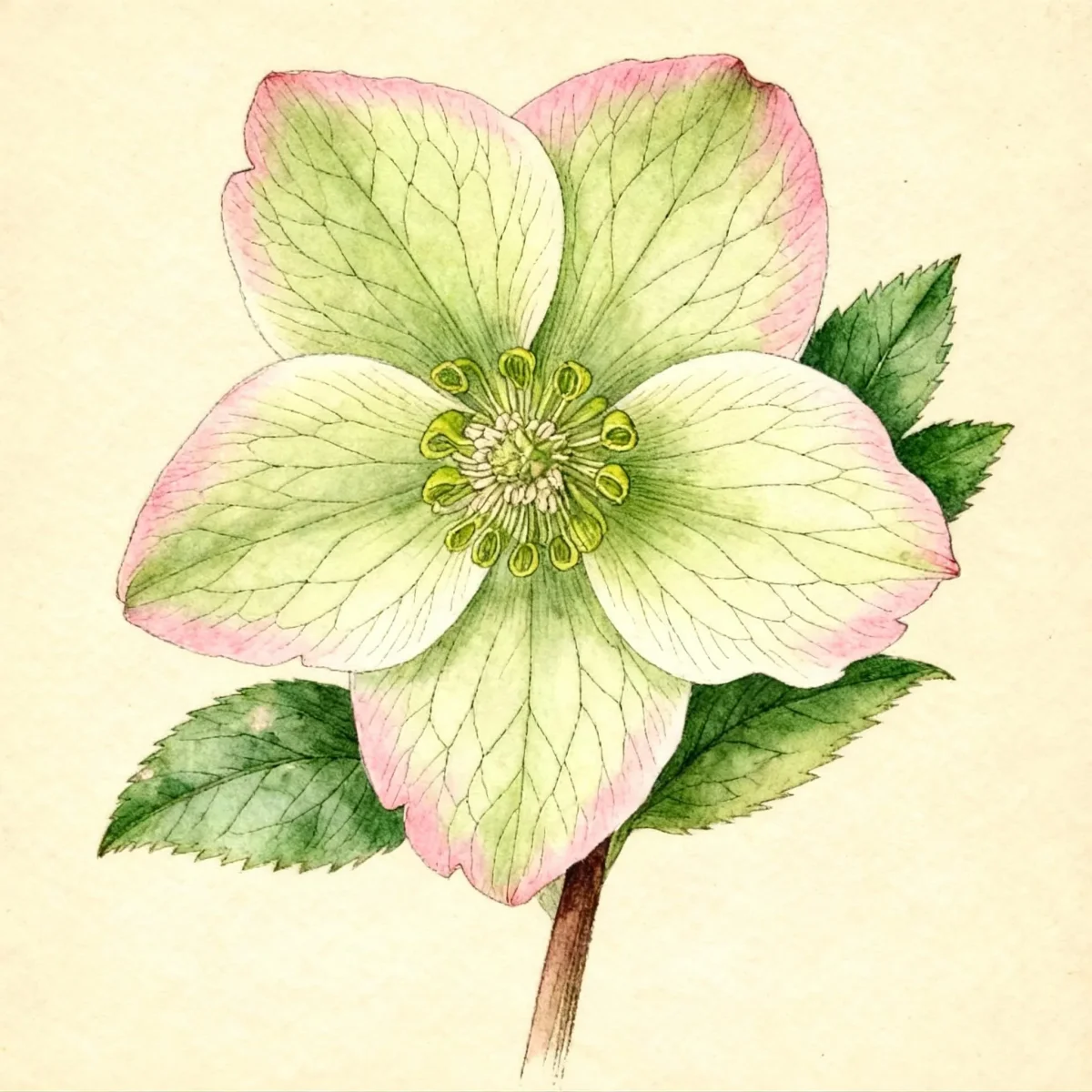 Christmas rose (Helleborus 'Walhelivor' IVORY PRINCE)