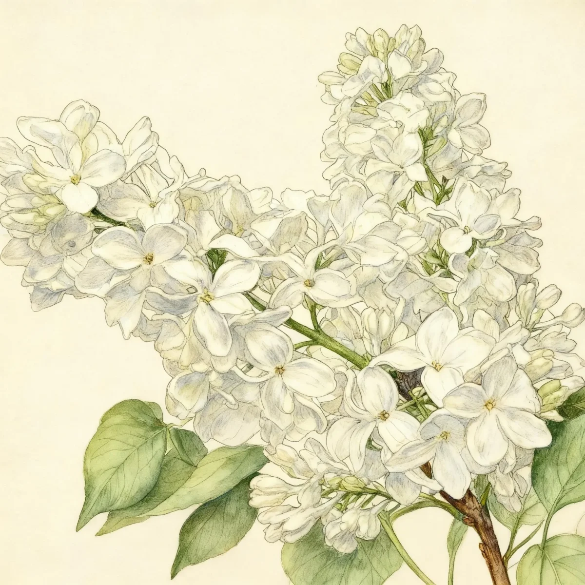 Common lilac (Syringa vulgaris 'Avalanche')