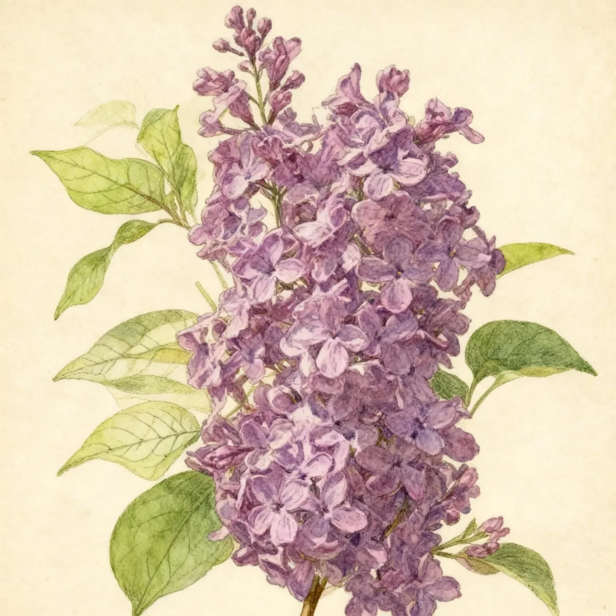 Common lilac (Syringa vulgaris 'Andenken an Ludwig Spath')