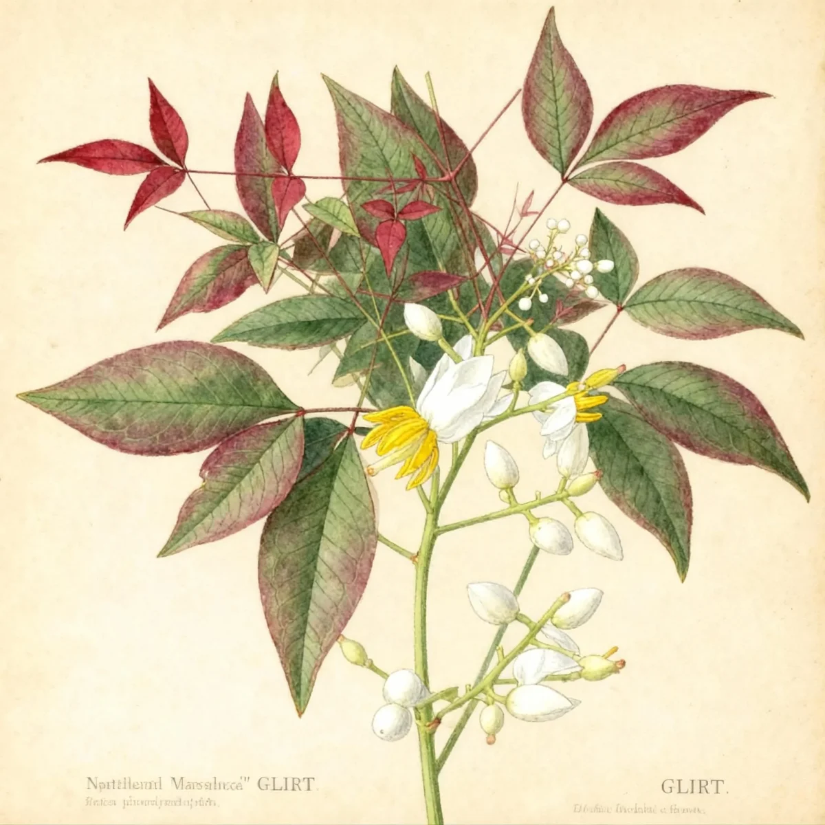 Heavenly bamboo (Nandina domestica 'Murasaki' FLIRT)