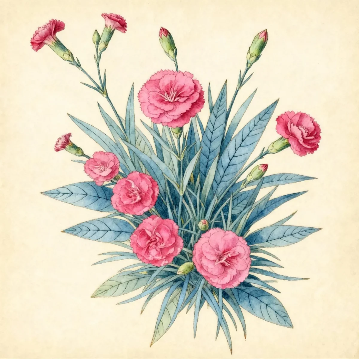 Carnation (Dianthus 'Valda Kitty' DEVON COTTAGE RUBY'S TUESDAY)