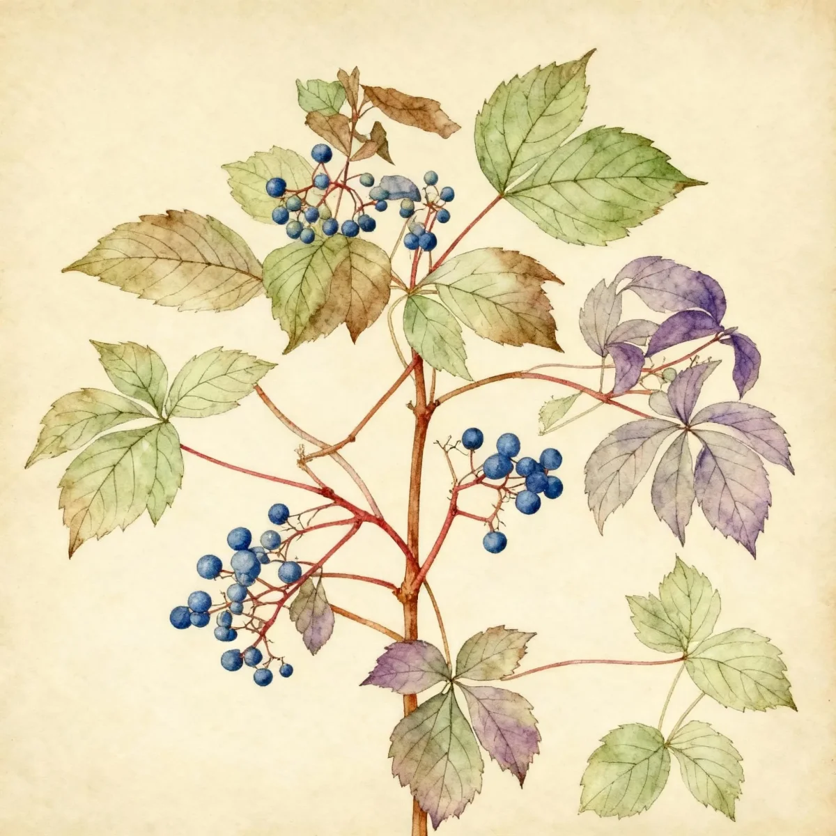 Virginia creeper (Parthenocissus quinquefolia 'Troki' RED WALL)