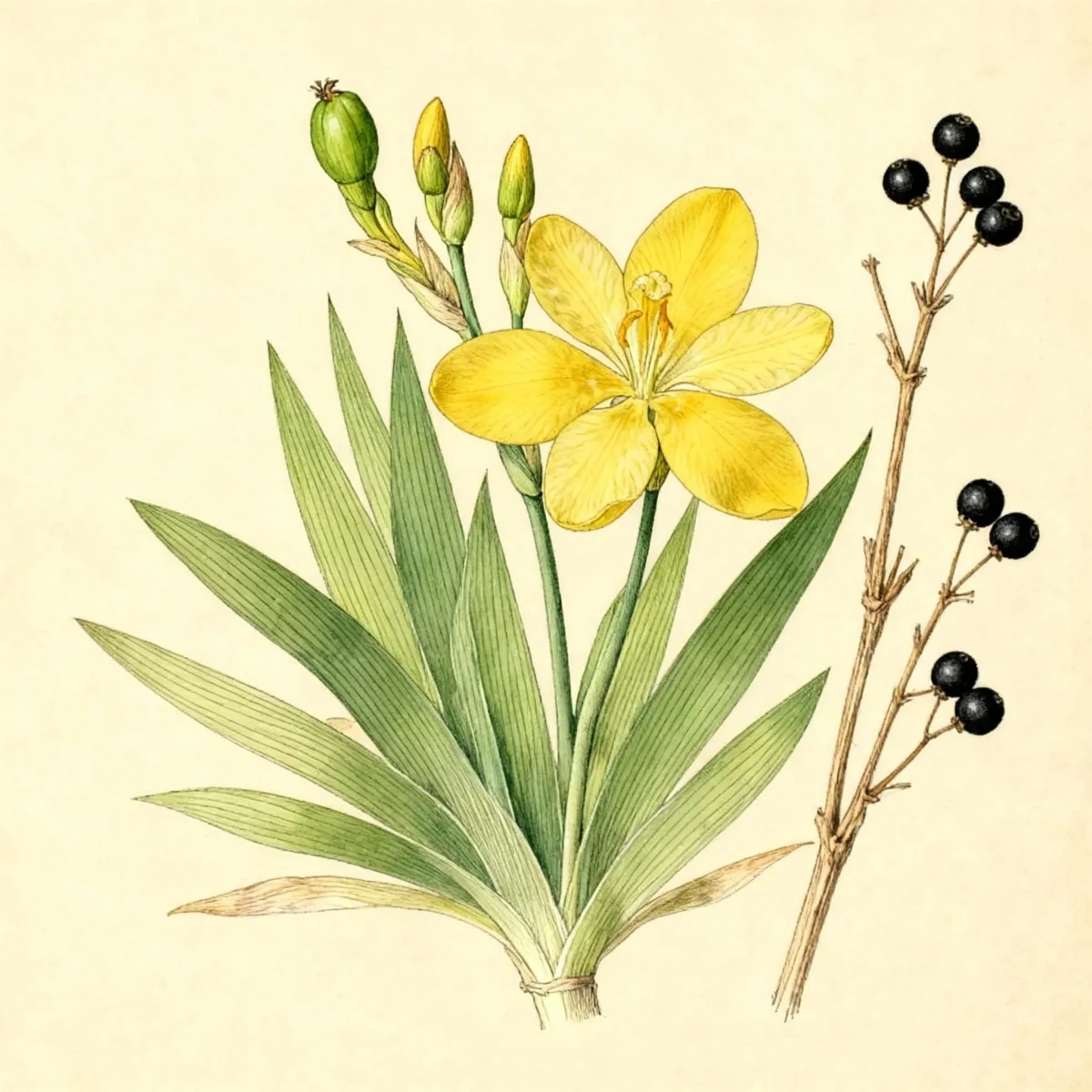 Leopard lily (Iris domestica 'Hello Yellow')