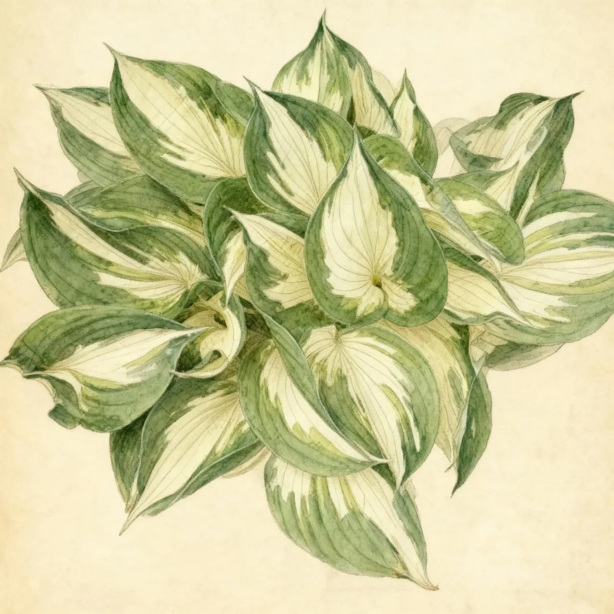 Hosta (Hosta 'Fire and Ice')