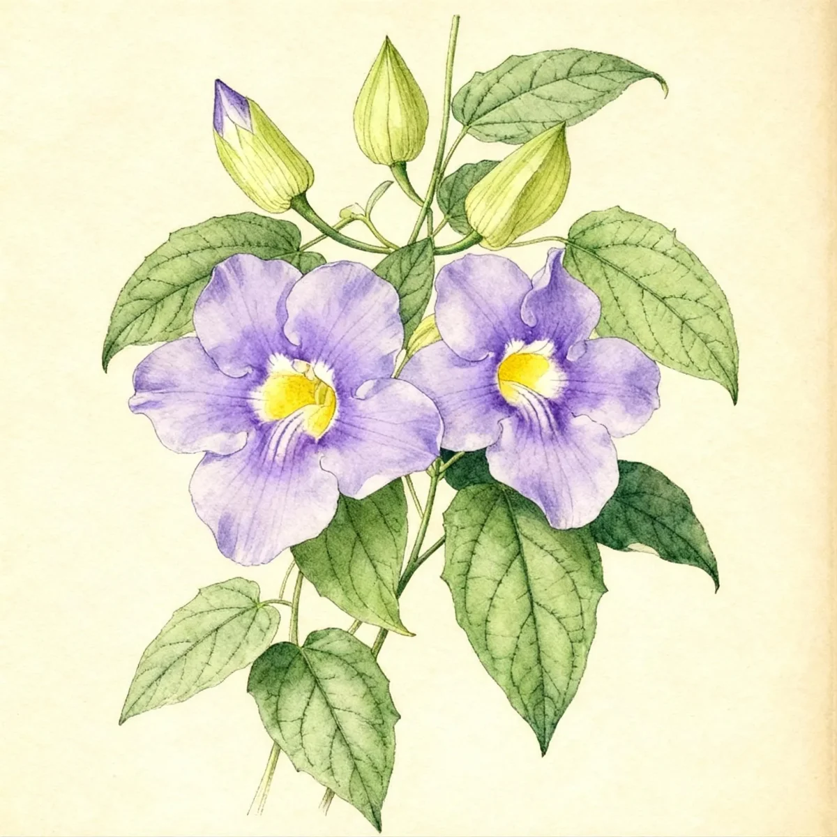 Blue trumpet vine (Thunbergia grandiflora)