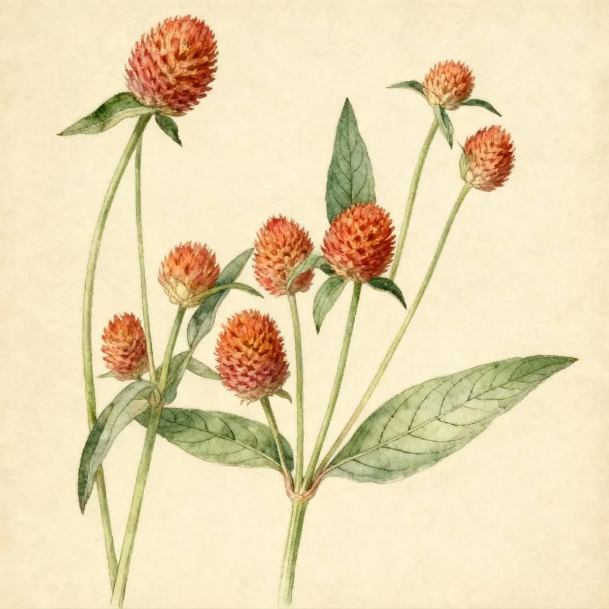 Button flower (Gomphrena haageana)