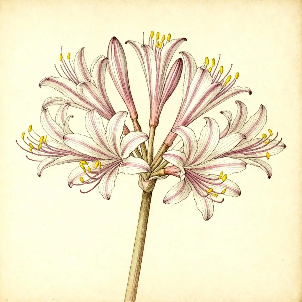 Peppermint spider lily (Lycoris incarnata)