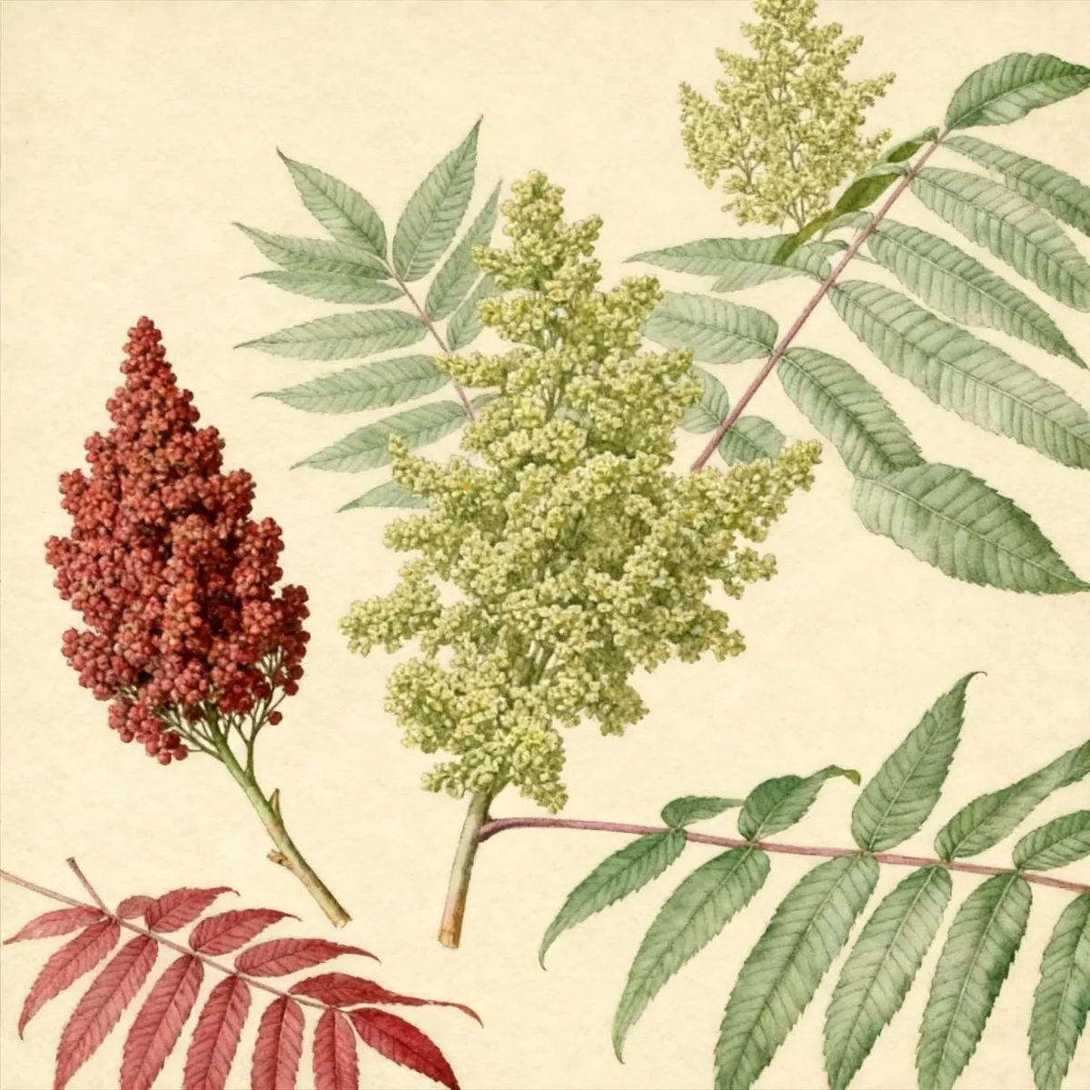 Smooth sumac (Rhus glabra)