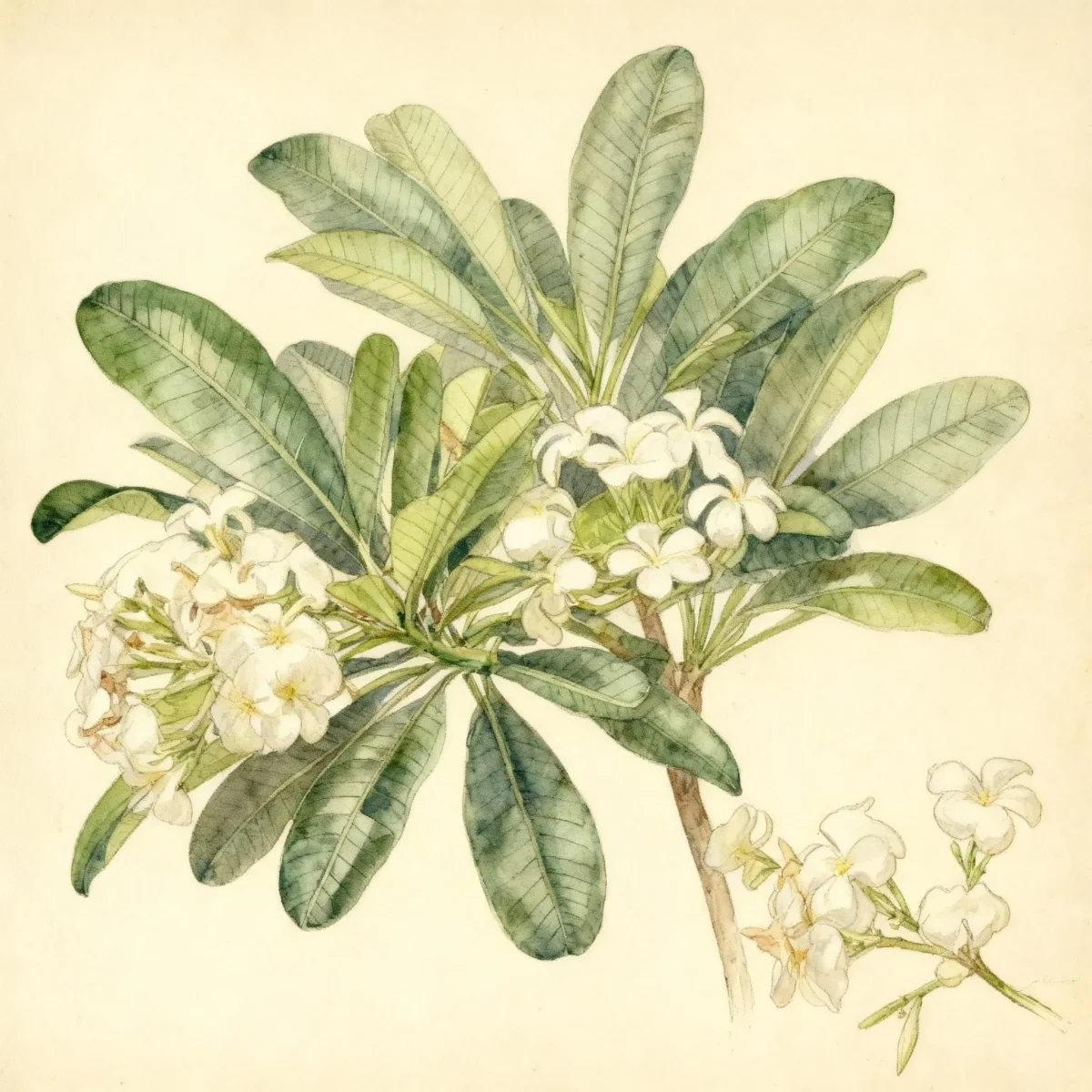 Singapore graveyard flower (Plumeria obtusa)