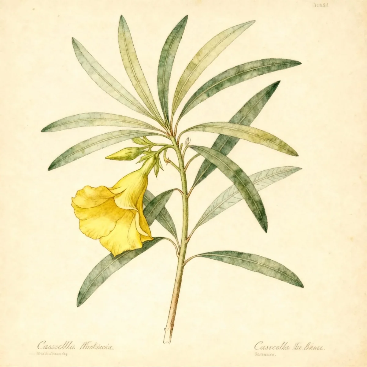 Yellow oleander (Cascabela thevetia)