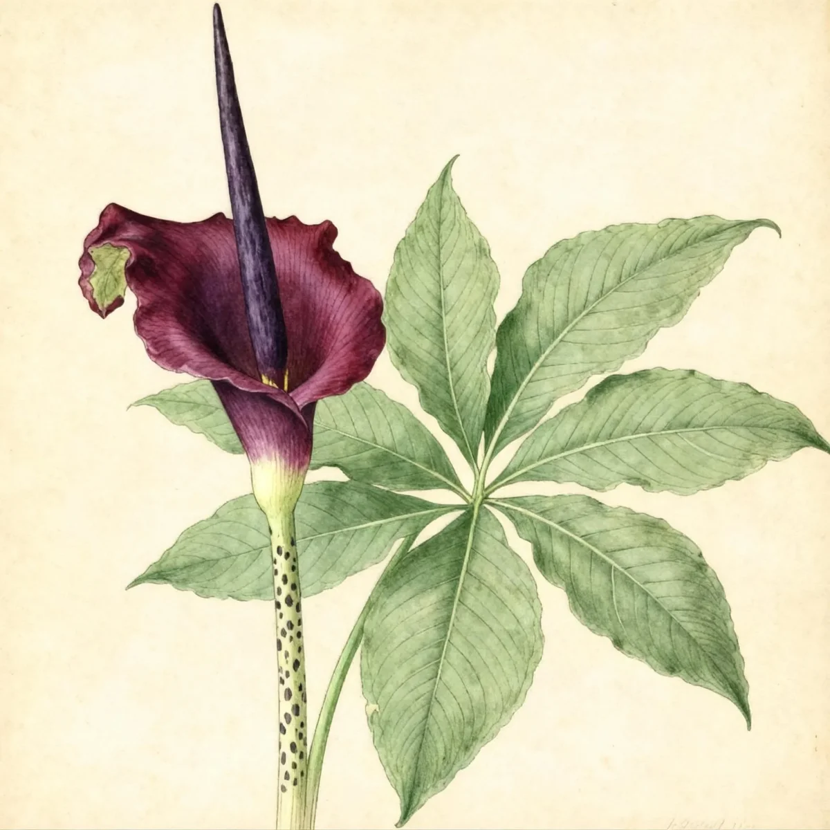 Dragon arum (Dracunculus vulgaris)