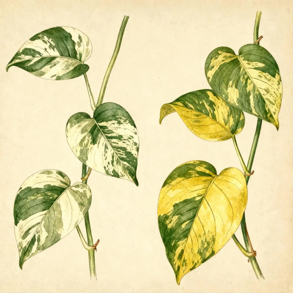 Golden pothos (Epipremnum aureum)