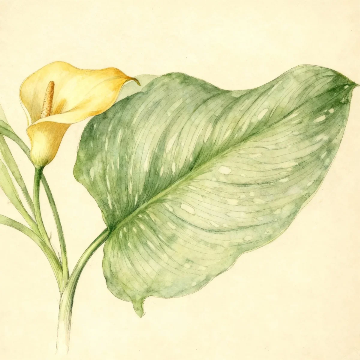 Golden calla (Zantedeschia elliottiana)