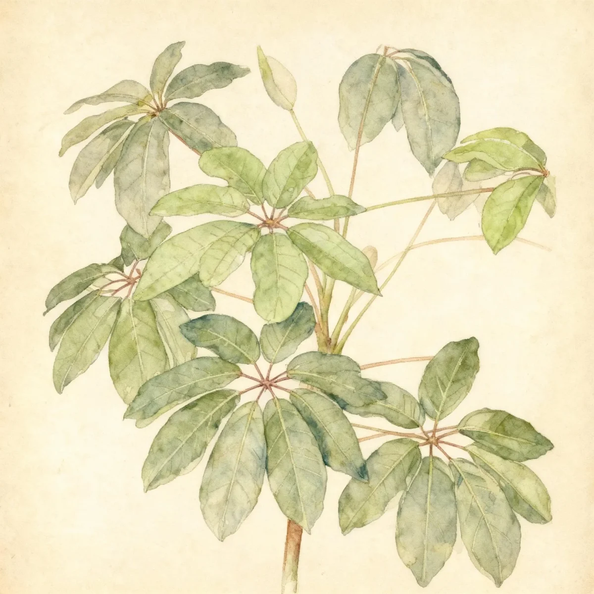 Octopus tree (Schefflera actinophylla)