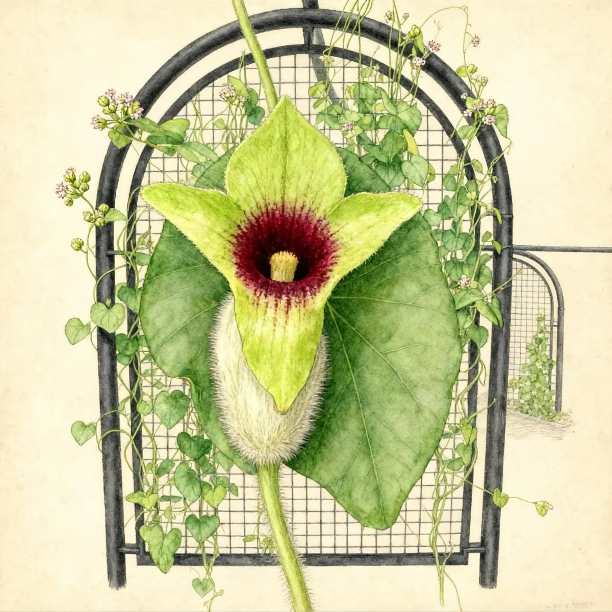 Dutchman's pipe (Aristolochia tomentosa)
