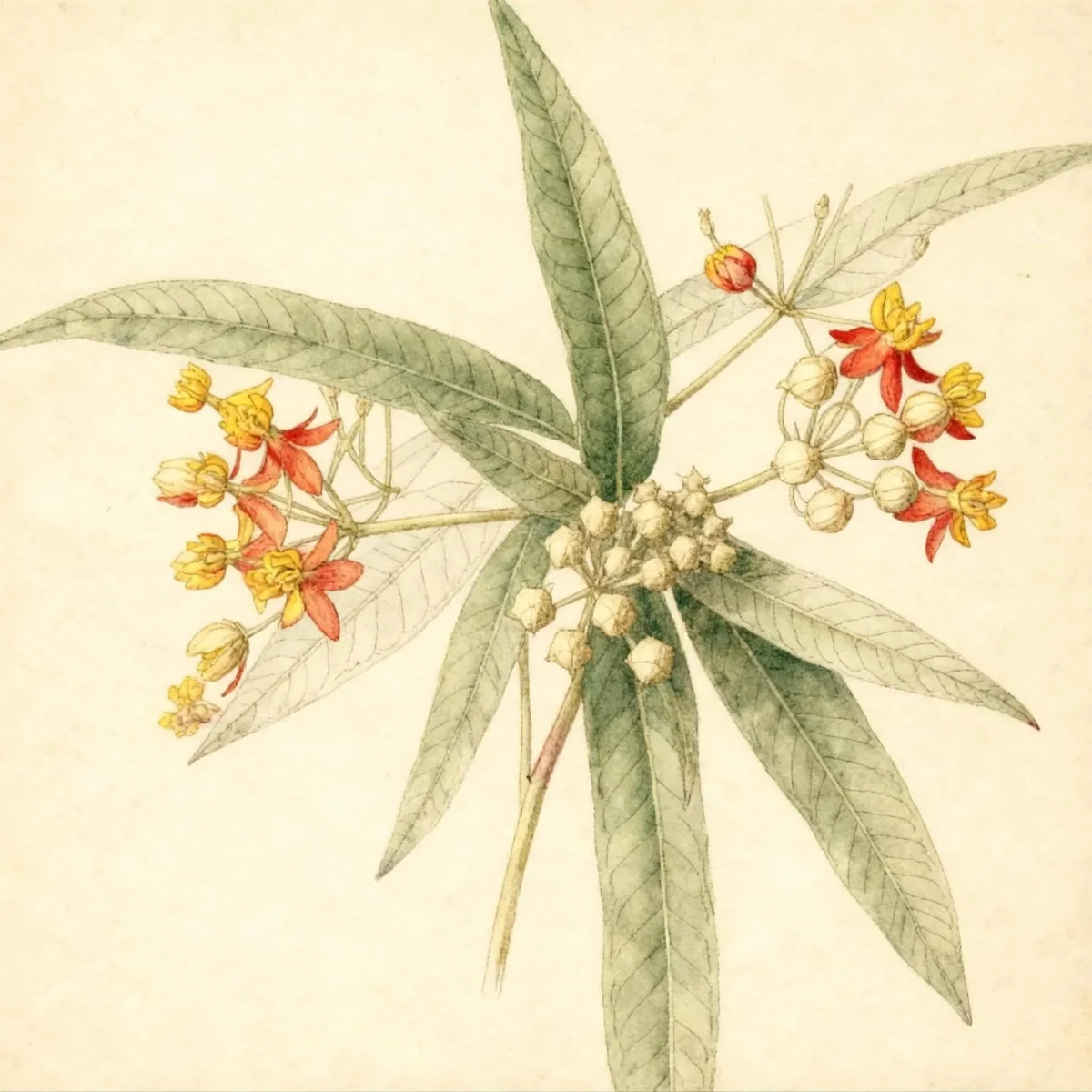 Blood flower (Asclepias curassavica)